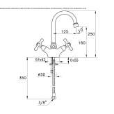 1-hole washbasin tap Okemos