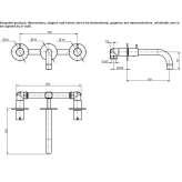 Wall-mounted washbasin tap with single rosettes Breo