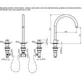 Countertop washbasin tap with single rosettes Breo