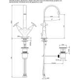 Bateria umywalkowa nablatowa 1-otworowa Boztepe