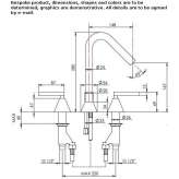 3-hole countertop washbasin tap without cork Syrskoye