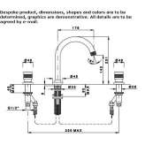 3-hole countertop washbasin tap without cork Psyzh