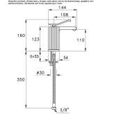 Single-lever washbasin tap Cortona