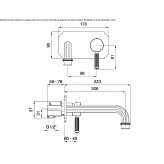 Steel wall-mounted washbasin tap with one handle Bobowo