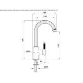 Countertop washbasin tap, single-lever, steel Bobowo