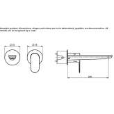 Single-lever wall-mounted washbasin faucet Ruviano