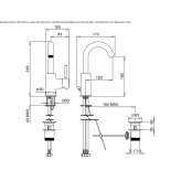 Countertop washbasin tap, single-lever, steel Kimmeria