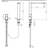 Countertop washbasin tap made of stainless steel Manville