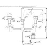 3-hole washbasin tap with adjustable spout Metes