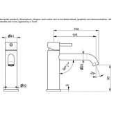 Countertop 1-hole stainless steel washbasin tap Luxora