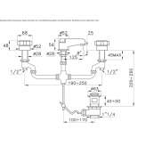 3-hole washbasin tap with adjustable spout Metes