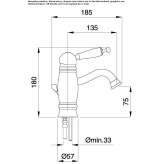 Countertop washbasin tap, single-lever, steel Altania