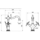 1-hole steel countertop washbasin faucet Nieszawa