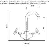 1-hole countertop washbasin tap with adjustable spout Sosno