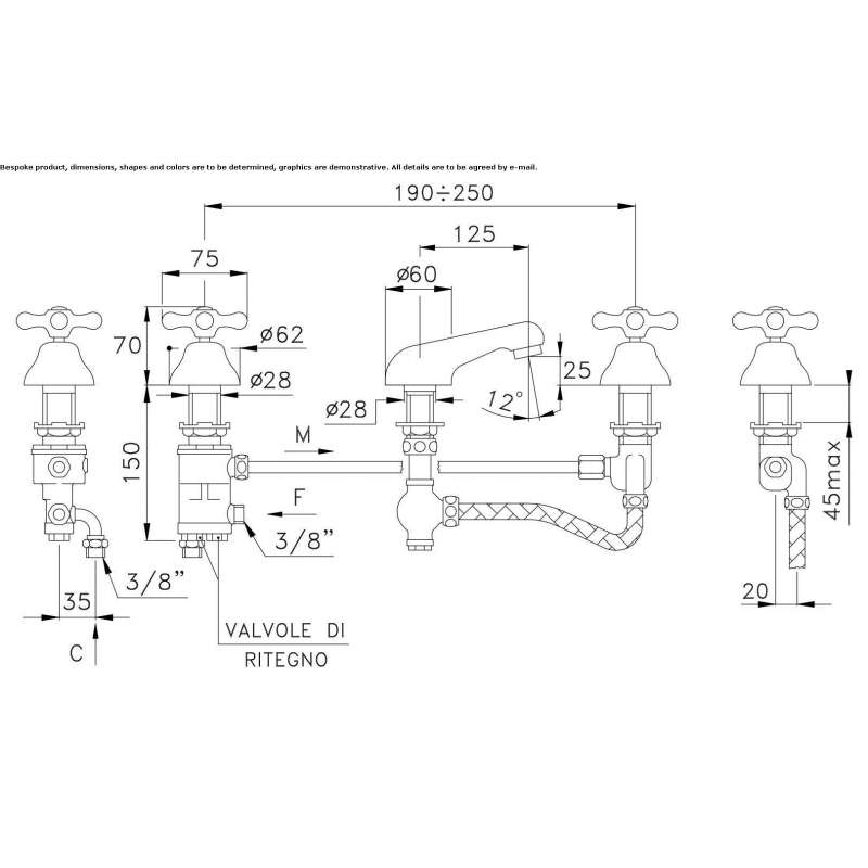 3-hole washbasin tap Okemos