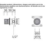 2-hole wall-mounted washbasin tap in stainless steel Barkaroe