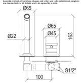 2-hole wall-mounted washbasin tap in stainless steel Demonte