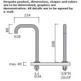 2-hole stainless steel washbasin tap with aerator Topile