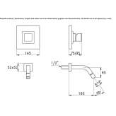 2-hole wall-mounted washbasin tap Dural