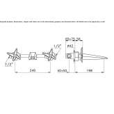 3-hole wall-mounted washbasin tap Putyla