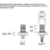 Single-lever, 1-hole washbasin faucet Barkaroe