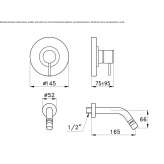 2-hole wall-mounted washbasin tap Coromoro