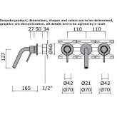 3-hole wall-mounted washbasin tap Orroli