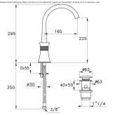 1-hole washbasin tap Parella