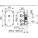 Electronic washbasin tap in chrome-plated brass Ongoy