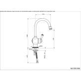 Brass washbasin tap Certaldo