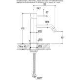 Single-lever countertop washbasin tap Garlenda