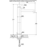 Single-lever countertop washbasin tap Garlenda