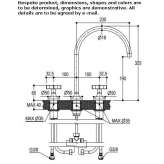 3-hole countertop washbasin tap Rhyl