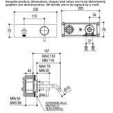 Two-hole wall-mounted washbasin tap with one handle Contesti