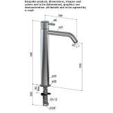 Stainless steel washbasin tap Lipova