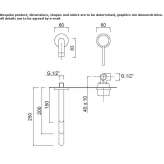 Two-hole, single-lever, wall-mounted washbasin faucet Passons