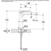 Single-lever countertop washbasin tap Garlenda