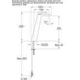 Single-lever countertop washbasin tap without waste Jasionow