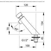 Single, self-closing washbasin tap Arnstein