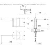 Single-lever countertop washbasin tap Garlenda