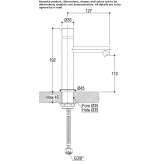 Single-lever countertop washbasin tap Garlenda