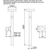 Single-lever washbasin faucet mounted on the ceiling Vela