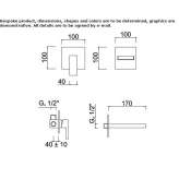 2-hole wall-mounted washbasin tap Sarandi