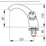 Single deck mounted faucet Strasice