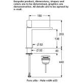 Single-lever countertop washbasin tap Chatou