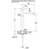 Single-lever countertop washbasin tap Garlenda