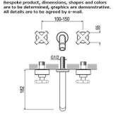 3-hole wall-mounted washbasin tap with aerator Merkel