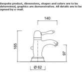 Single-lever countertop washbasin tap Wanchaq