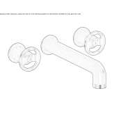 3-hole wall-mounted washbasin tap Rognes