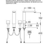 3-hole washbasin tap with aerator Vernonia